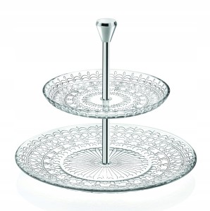 Patera 2-poziomowa kryształowa 26cm Medici
