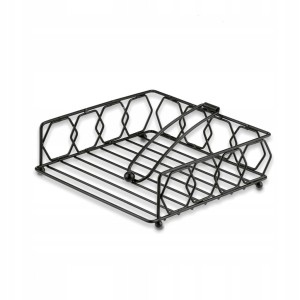 Serwetnik metalowy z kulką Tadar Deco 18,5 x 6,5 cm czarny