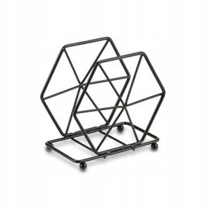 Serwetnik metalowy Tadar Deco 11,5 x 8 cm czarny