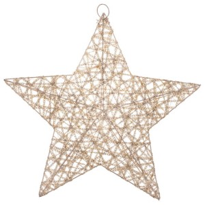 Gwiazda ozdoba led złota, 50x11 cm