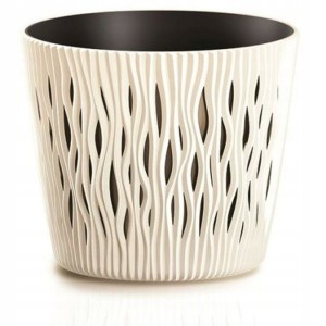 Doniczka Prosperplast 26,2 cm x 26,2 x 22,2 cm średnica 26,2 cm krem