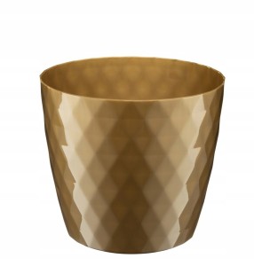 Doniczka Verdenia 18 cm x 18 x 16,7 cm średnica 18 cm żółtego i złota