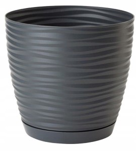Doniczka Sahara antracyt 18 cm