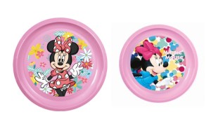 TALERZ PLASTIKOWY płytki 22 cm MYSZKA MINNIE różow