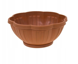 Doniczka Dihome 20 cm x 20 x 9 cm średnica 20 cm tworzywo sztuczne terakota