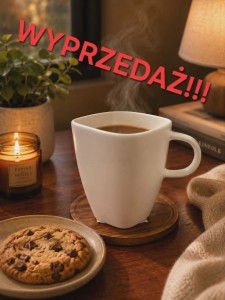 Kubek porcelanowy 350ml Happy biały