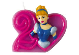 Świeczki numerki Księżniczki nr2 Disney