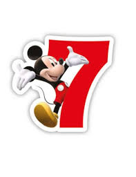 Świeczka urodzinowa 7 Myszka Mickey 1557