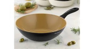 PATELNIA ALUMINIOWA WOK AMVEGAN FLORINA 28 CM
