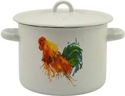 Garnek emaliowany kogut 4,5 l 20 cm