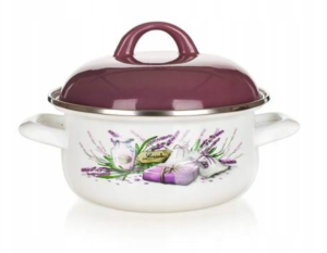 GARNEK emaliowany BANQUET 20CM LAWENDA 2,1L pokryw