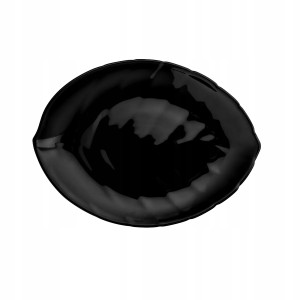 Talerz deserowy talerzyk szklany liść czarny Altom Design Nocturn 19 cm