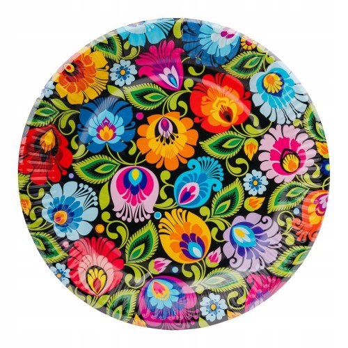 TALERZYKI-PAPIEROWE-FOLK-23cm-ZESTAW-6szt-LOWICKIE-CZARNE.jpg