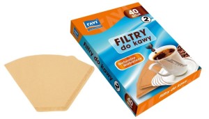 Filtry do kawy Ravi 2N naturalne niebielone 40 sztuk