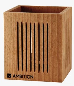 Organizer kuchenny drewniany Natural 1-komorowy 10 x 10 x12 cm AMBITION