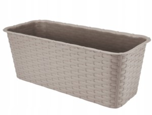 SKRZYNKA BALKONOWA DONICZKA 40CM KARMEL RATTAN GALICJA