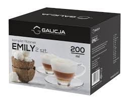 Filiżanka Galicja EMILY szkło 200 ml 2 szt.