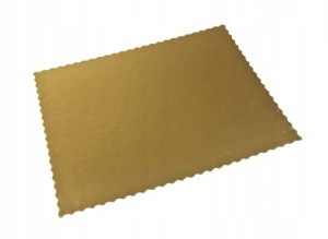 Podkład pod tort 30x40 cm MEGA SZTYWNY złoty
