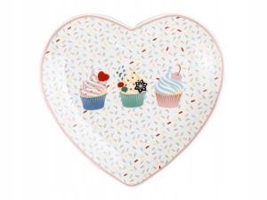 TALERZ PORCELANOWY SERCE MUFFI FLORINA 17 CM