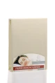 PRZESCIERADŁO BAWEŁNIANE JERSEY Z GUMKA 160X200CM ECRU