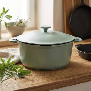 Garnek z pokrywką 28cm, 6,6L, powłoka Qualum Basic, Paproć