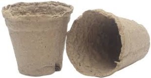 Doniczka Torf beżowy Lustan 5,5 cm x 5,5 x 5 cm