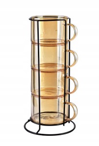 Filiżanka Mondex Peter szkło 350 ml 4 szt.