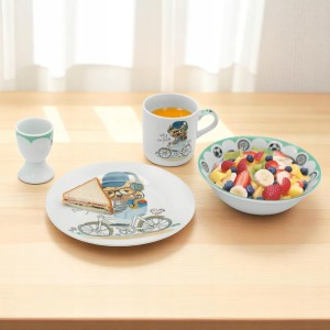Komplet Obiadowy 4el Dla Dzieci Porcelana Talerz Kubek Miseczka Bella Fiore