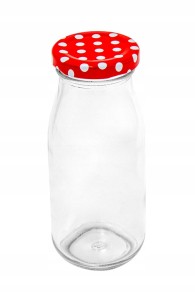 Butelka szklana na sok koktajl z zakrętką 230ml