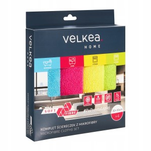 Ściereczka uniwersalna z mikrofibry Soft Fibre 4 szt. VELKEA