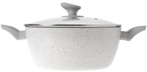 Garnek aluminiowy z powłoką mineralną 2L 20cm LAVA STONE beżowy