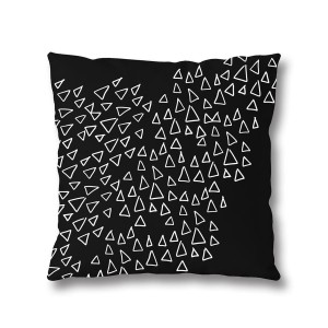 Poszewka na poduszkę z serii ,,TRIANGLE" czarna 40x40cm