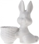 Kieliszek ceramiczny zając na jajko biały 