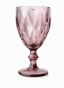 Komplet kieliszków do wina 300ml 6szt Elise różowe