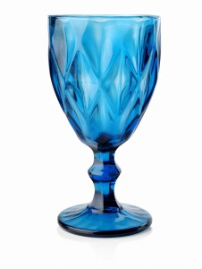 Kieliszek ze szkła do wina 350ml 6szt ,,Elise Blue" niebieskie
