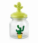 Pojemnik/ słój szklany na art. sypkie 600ml z serii,,Cactus"