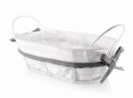 Koszyk metalowy na pieczywo biały 25cm 