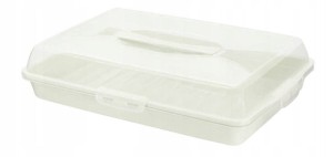 Pojemnik plastikowy na ciasto prostokątny 45x31cm ROMA 