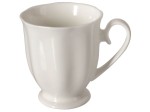 Kubek porcelanowy fala na nóżce 300ml Diana biały 