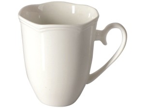 Kubek porcelanowy fala 350ml Diana biały 