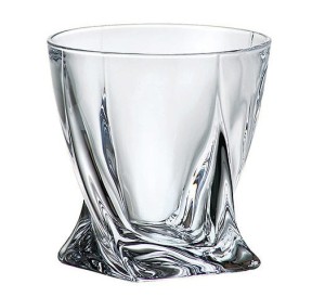 Komplet 6szt szklanek do whisky ze szkła kryształowego 340ml QUADRO