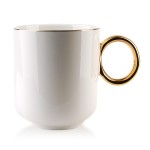Kubek porcelanowy biały 350ml GRACE Gold  