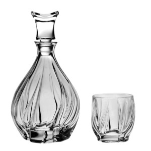 Zestaw do whisky ze szkła kryształowego 7 elem. Bromelias