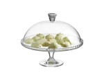 Patera na ciasto szklana na nóżce z kloszem 32cm Patisserie