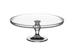 Patera szklana na nóżce z koronkowym rantem II 32cm Patisserie