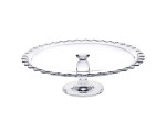 Patera szklana na nóżce maxi koronka 37cm Patisserie 