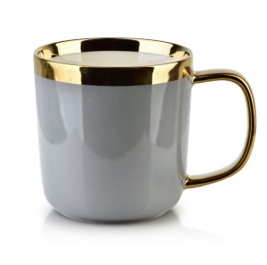 Kubek porcelanowy glamour SAMMY 360ml szary