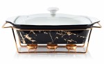 Naczynie żaroodporne ceramiczne z podgrzewaczem 2,4l Elegant czarne