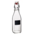 : Butelka szklana kwadratowa z klipsem i etykietą 250ml Swing